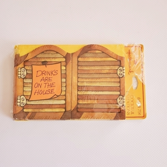 M01 * Hallmark Saloon Door Cocktail Party Invitations NIP Vintage - Picture 4 of 4